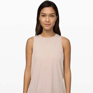 NWOT New Lululemon All Tied Up Light Pink Open Back Tank Top Size 4 Small